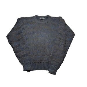 Vtg Basic Elements Sweater Mens S Wool Textured Knit Grandpa Grunge Chunky